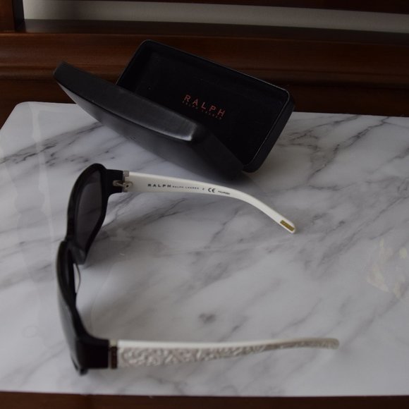 RALPH Ralph Lauren Black and White Polarized Sunglasses - Picture 4 of 9